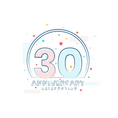 30 years Anniversary celebration, Modern 30 Anniversary design