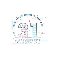 31 years Anniversary celebration, Modern 31 Anniversary design