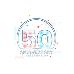 50 years Anniversary celebration, Modern 50 Anniversary design