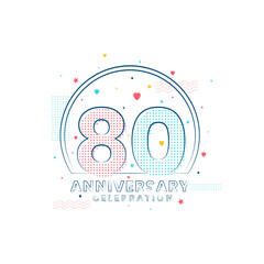 80 years Anniversary celebration, Modern 80 Anniversary design