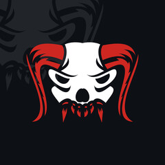 Creative devil art design vector template