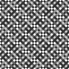 Seamless vector. Checks, figures motif. Rhombuses, rectangles, shapes ornament. Diamonds, forms wallpaper. Squares, blocks pattern. Geometric background. Web design illustration, abstract backdrop.