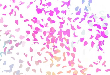 Light pink vector background with abstract forms.