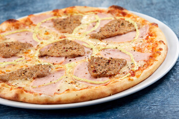 italian pizza on the white plate