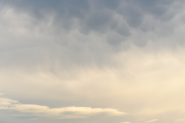 Luminous cloudscape as a beautifully textured nature background

