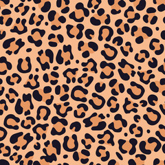 Leopard print. Animal brown skin pattern