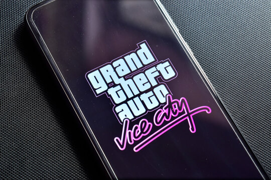 Grand Theft Auto Game Logo On Smartphone