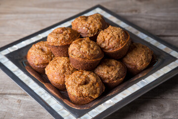 Delicious homemade banana muffins 