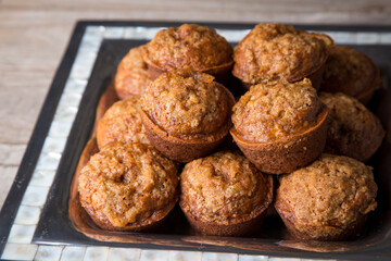 Delicious homemade banana muffins 