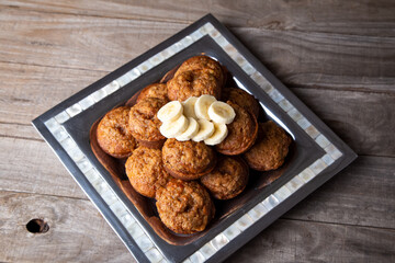 Delicious homemade banana muffins 