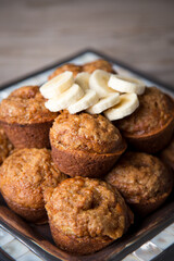 Delicious homemade banana muffins 