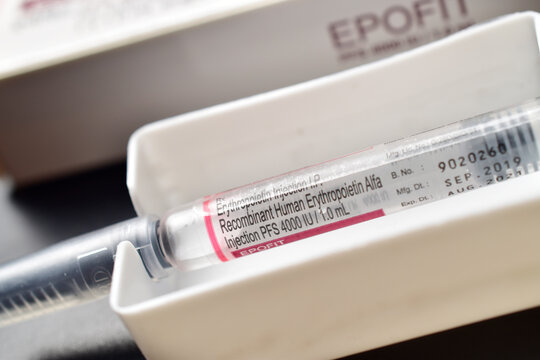 close up image of erythropoietin injection