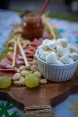 Our campground cheese board appetizer 