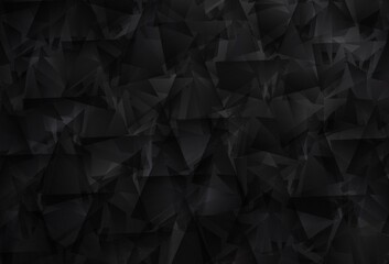 Dark Gray vector low poly background.