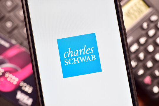 closeup of charles schwab app on smartphone