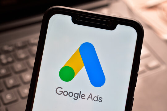 Google Adword Logo On Smartphone, Paid Promotion Service By Google, Google Ads