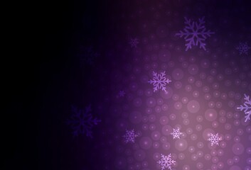 Fototapeta na wymiar Dark Purple vector pattern in Christmas style.