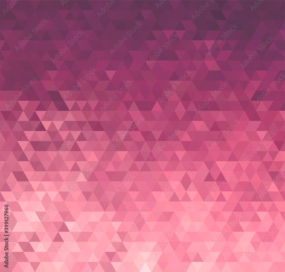 Poster Vector Abstract rose triangle pattern background. No transparent, no gradient
