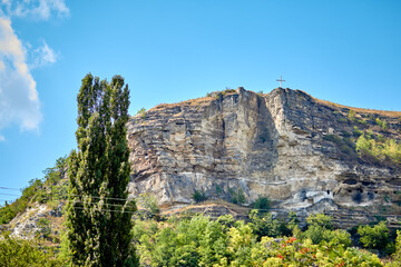 River. Stream landscape. The mountains