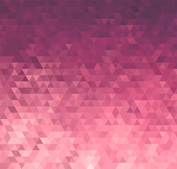 Vector Abstract rose triangle pattern background. No transparent, no gradient