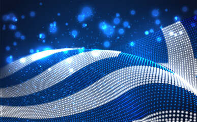Vector bright glowing country flag of abstract dots. Greece © coffeemill