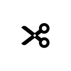 Scissors silhouette vector icon. Cutting symbol.