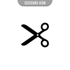 Scissors silhouette vector icon. Cutting symbol.