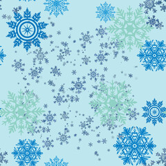 seamless pattern with snowflakes