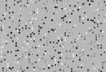 Light Silver, Gray vector cover with symbols of gamble.