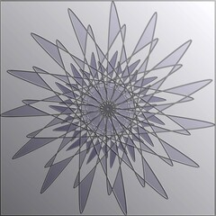 15 pt double star, bas relief, on gray gradient background
