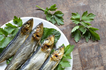 The fish prepared in the traditional way for gourmets and fans to eat