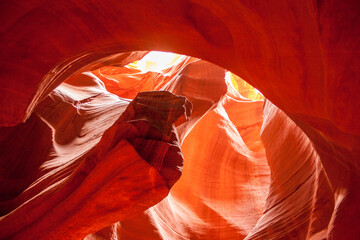 Antelope Canyon warm light and shadow