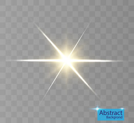 Light effect for backgrounds and illustrations. New star, bright sun.	