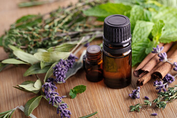 Essential oils for  virus defeating. Alternative medicine.