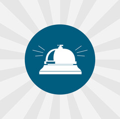 Hotel call icon. reception bell isolated vector icon. traveling design element