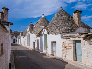 Stuning view of Alberobello with traditional trulli houses, Apulia region, southern Italy 