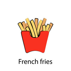 fast food french fries outline icon. Element of food illustration icon. Signs and symbols can be used for web, logo, mobile app, UI, UX