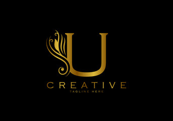 Letter U Luxury Logo Template