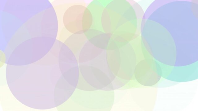 Abstract background, beautiful multi-colored circles in flat style. Particles increase and decrease