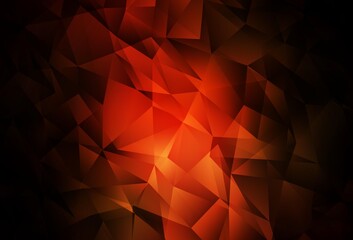 Dark Red vector polygonal background.