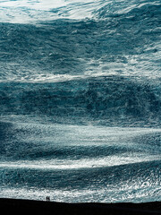 Glacier in Iceland with people