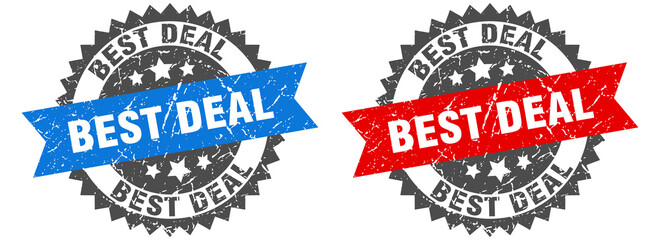 Obraz premium best deal band sign. best deal grunge stamp set