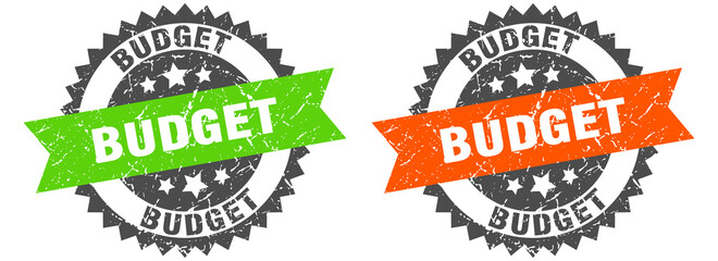 Obraz premium budget band sign. budget grunge stamp set