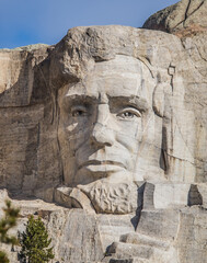 Fototapeta na wymiar presidents faces in rock