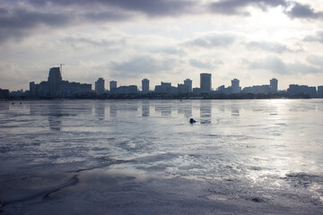 Naklejka premium Winter city, Minsk