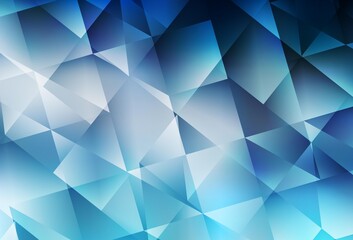 Light BLUE vector polygon abstract background.