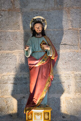 Fototapeta na wymiar detailed figure of Jesus in a village church.