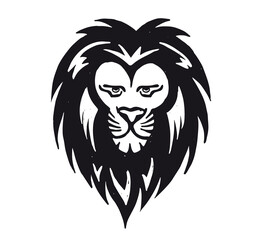 Fototapeta na wymiar Lion head logo, vector emblem.