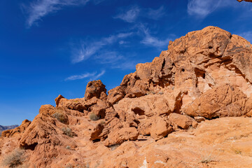 Fototapeta premium Sunny view of the Valley of Fire State Park