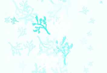 Light Green vector natural artwork with sakura.